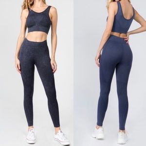 Black top and bottom gym wear